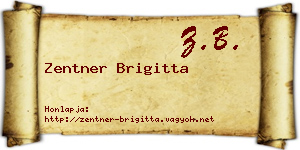 Zentner Brigitta névjegykártya